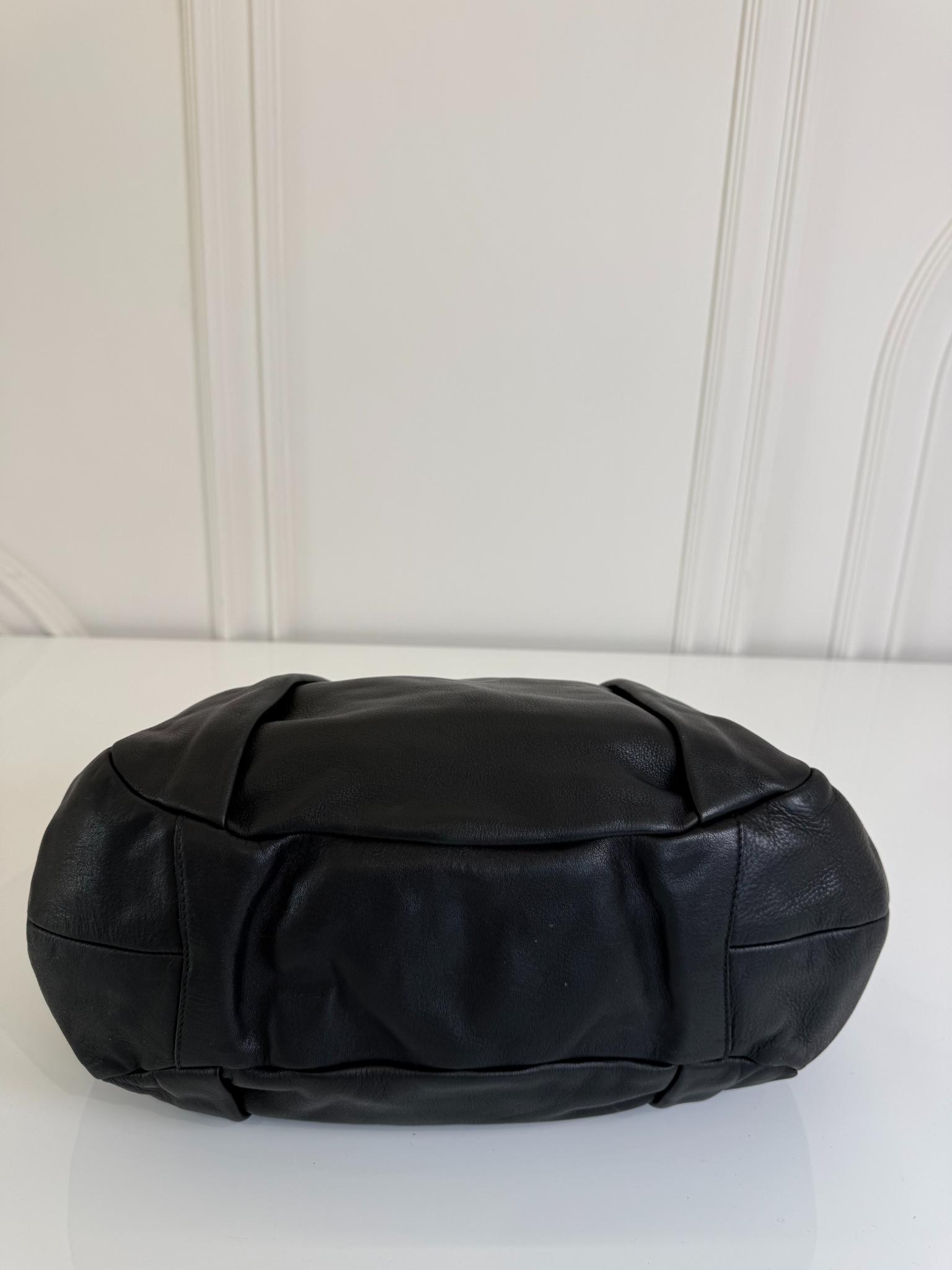 Prada Black Deerskin Cervo Antik Bowler Bag
