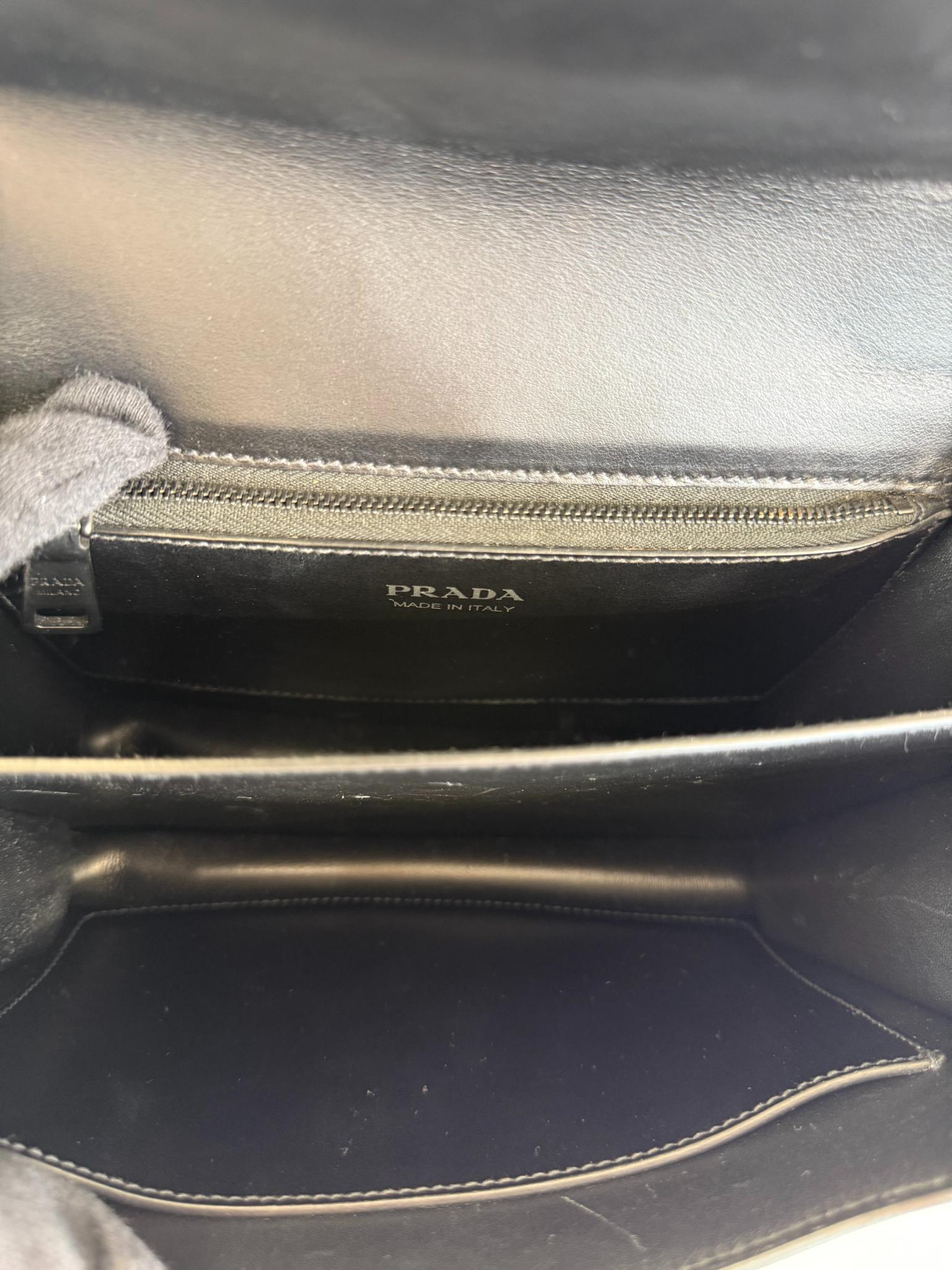 Prada Saffiano City Lights Print Studded Elektra Shoulder Bag