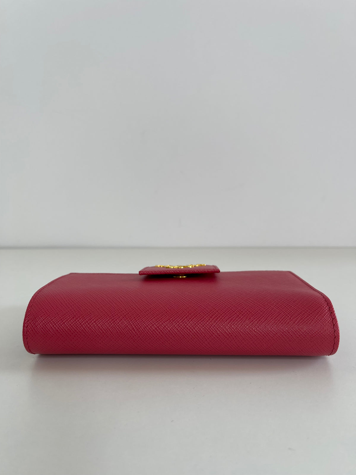 Prada Saffiano Metal Medium Pink Peonia Wallet