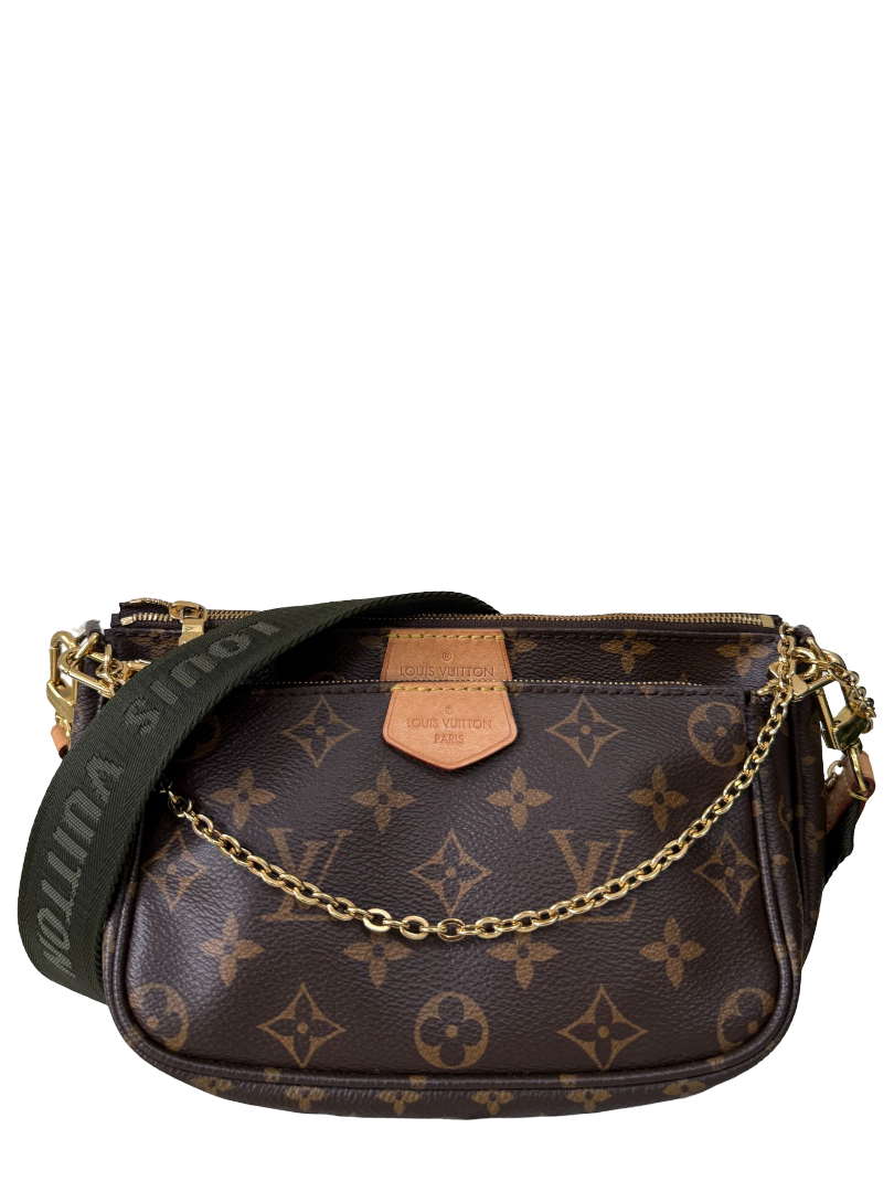 Louis Vuitton Multi Pochette Accessoires Khaki Strap Monogram Canvas