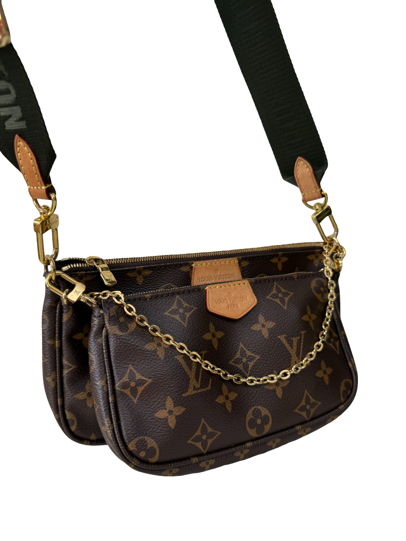 Louis Vuitton Multi Pochette Accessoires Khaki Strap Monogram Canvas