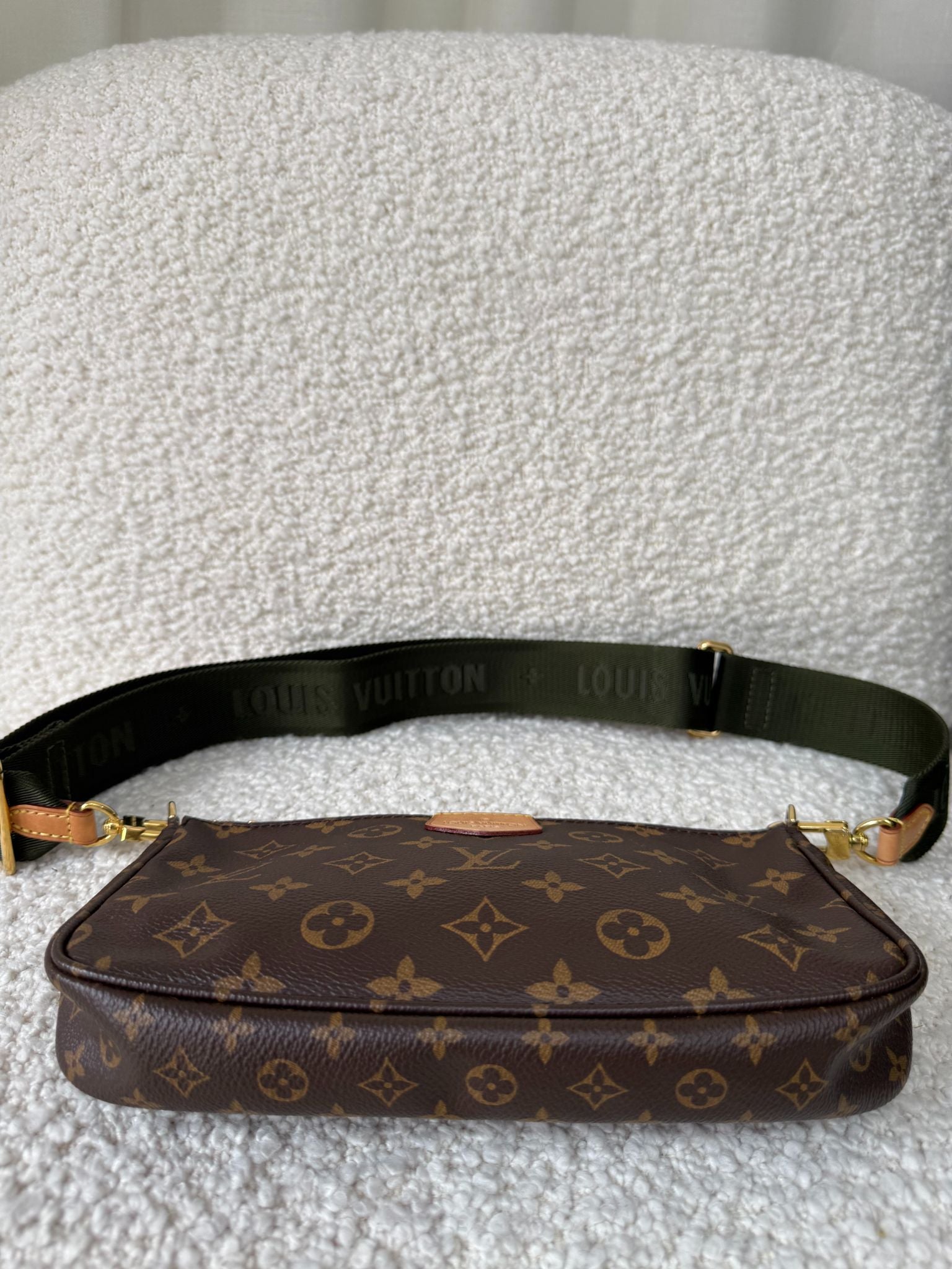 Louis Vuitton Multi Pochette Accessoires Khaki Strap Monogram Canvas
