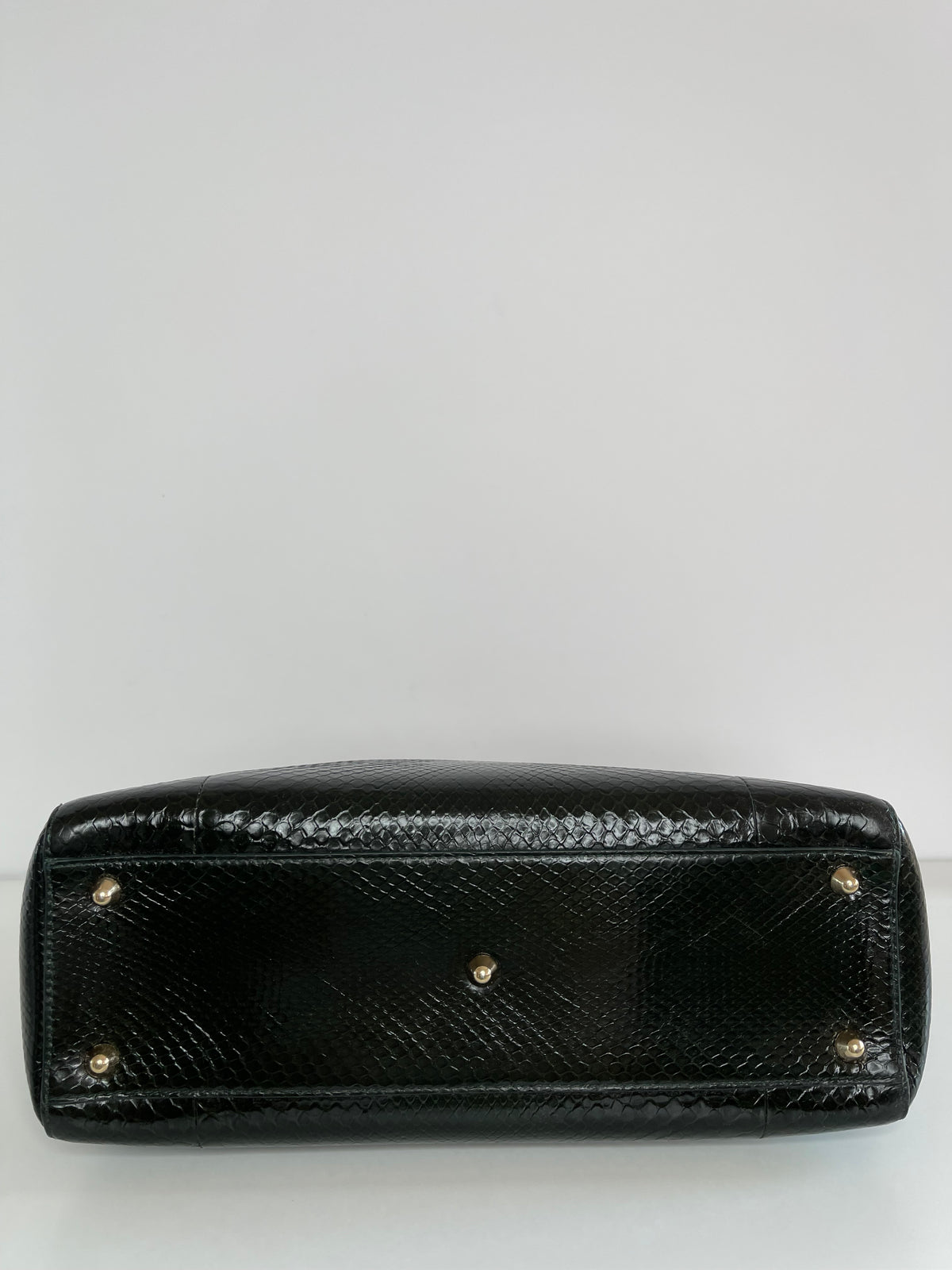 Christian Dior Limited Edition Large Lady Dior Black Python Bag