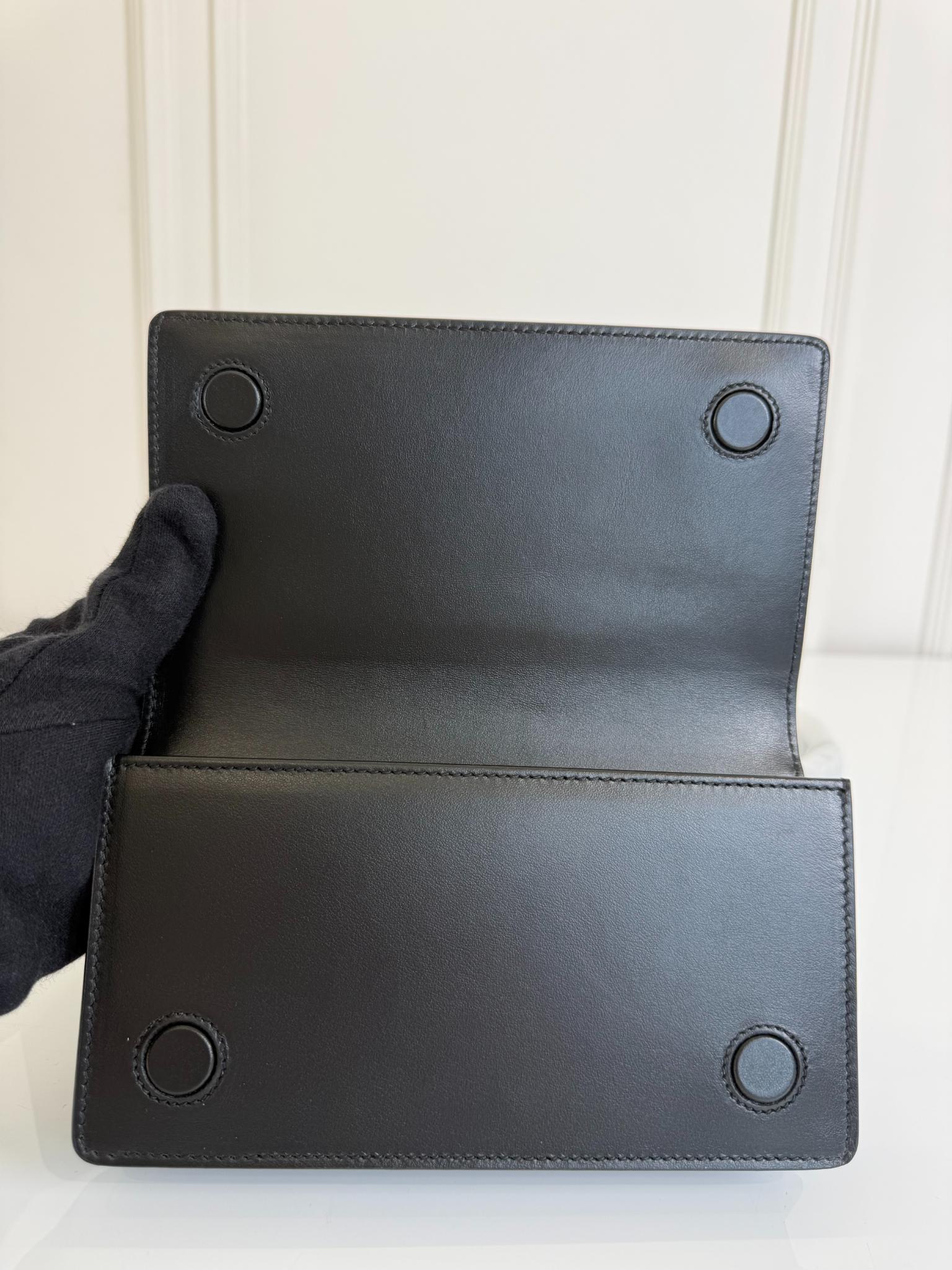 Dolce Gabbana DG Logo Black Leather Crossbody Bag