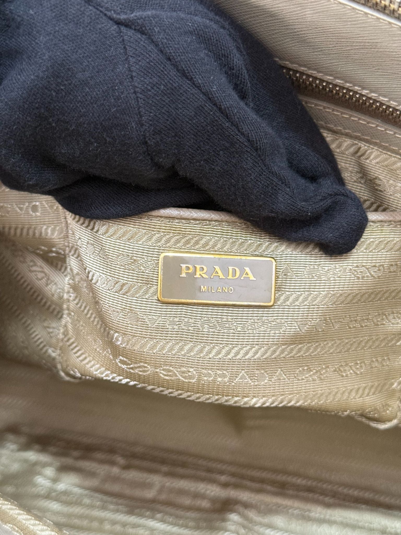 Prada Galleria Large Grey Saffiano Leather Double Zip Tote