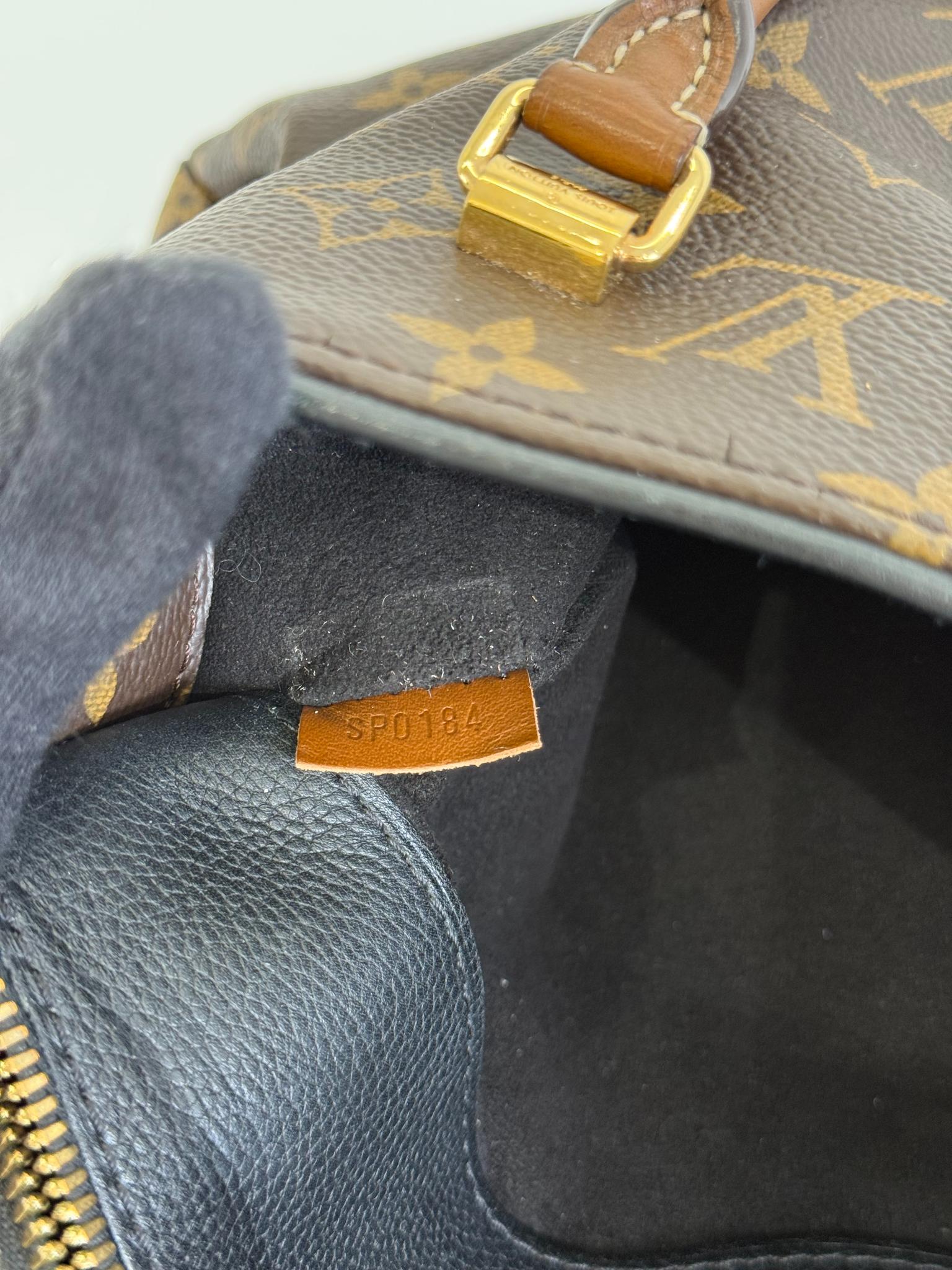 Louis Vuitton Pallas MM Black Leather and Monogram Canvas