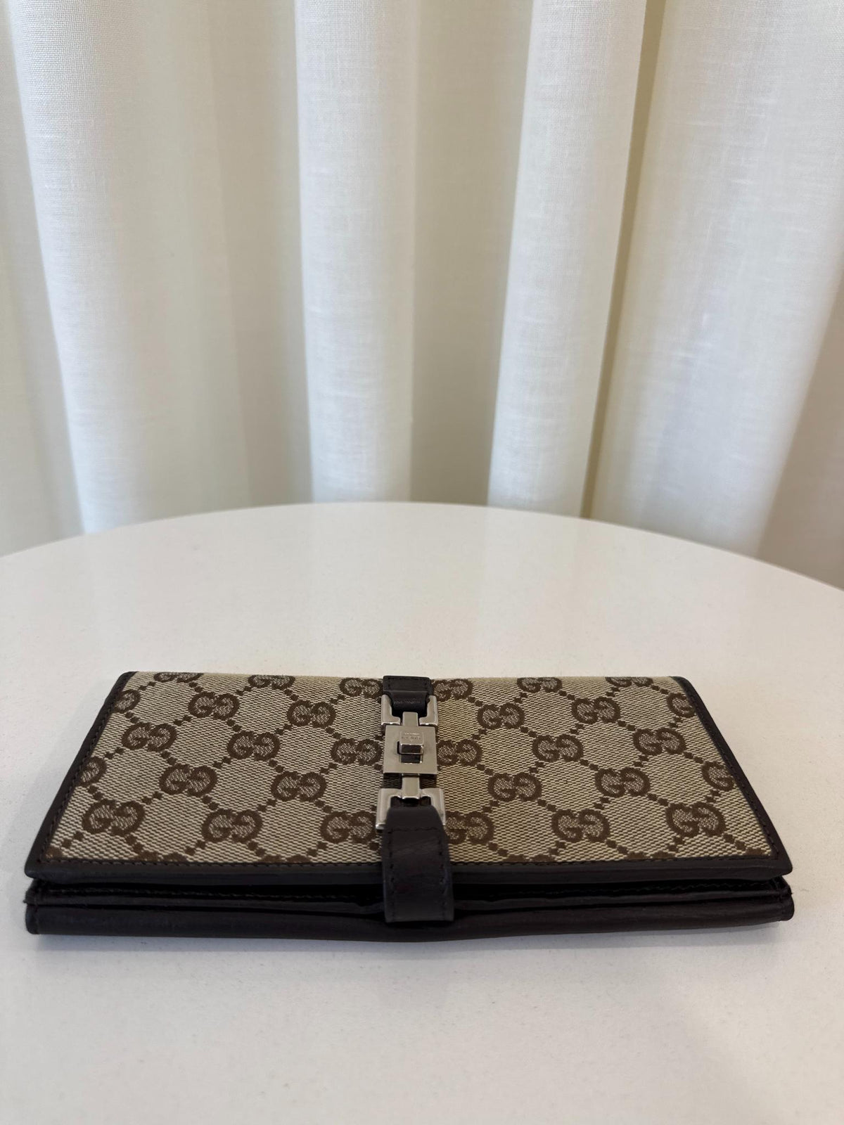 Gucci GG Canvas Jackie Continental Canvas Continental Wallet