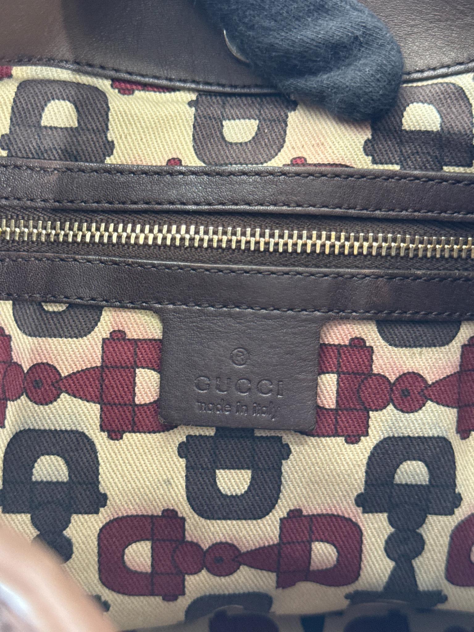 Gucci Guccissima 85th Anniversary Bridal Bit Hobo Bag Brown