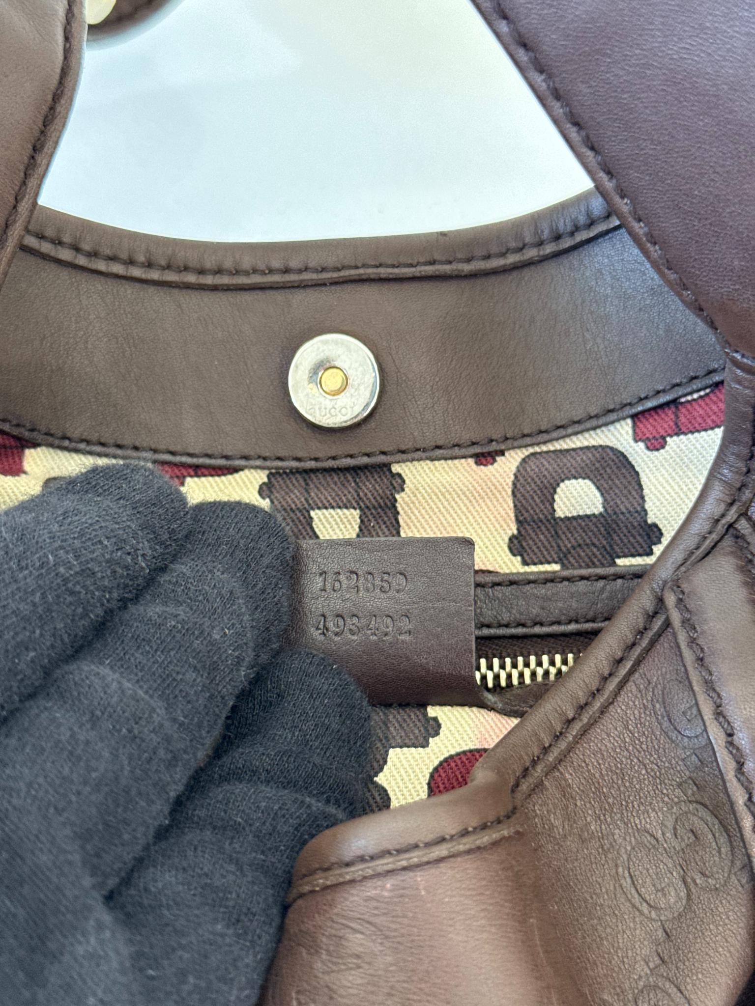 Gucci Guccissima 85th Anniversary Bridal Bit Hobo Bag Brown