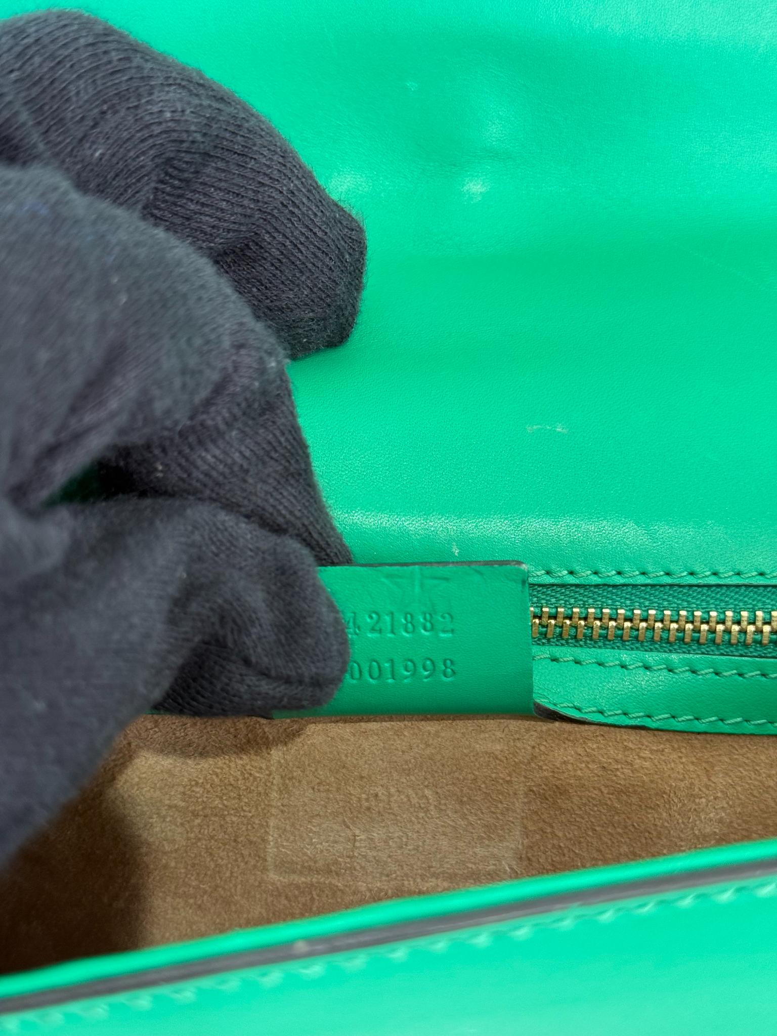 Gucci Green Web Chain Small Sylvie Shoulder Bag