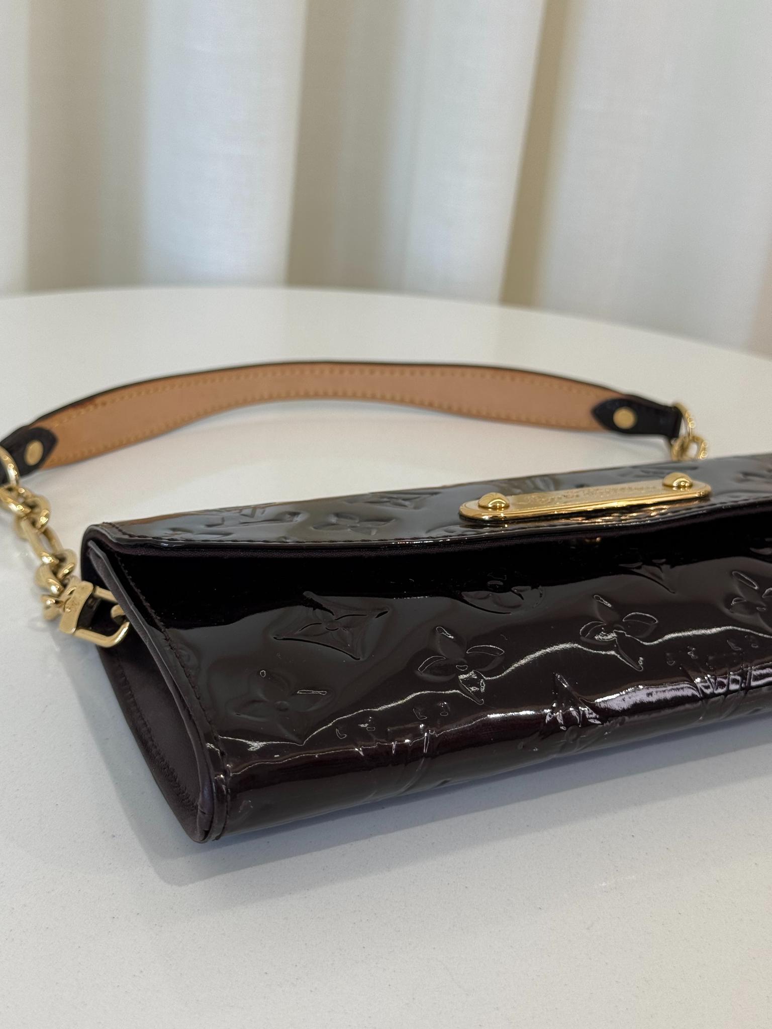 Louis Vuitton Amarante Monogram Vernis Sunset Boulevard Pochette