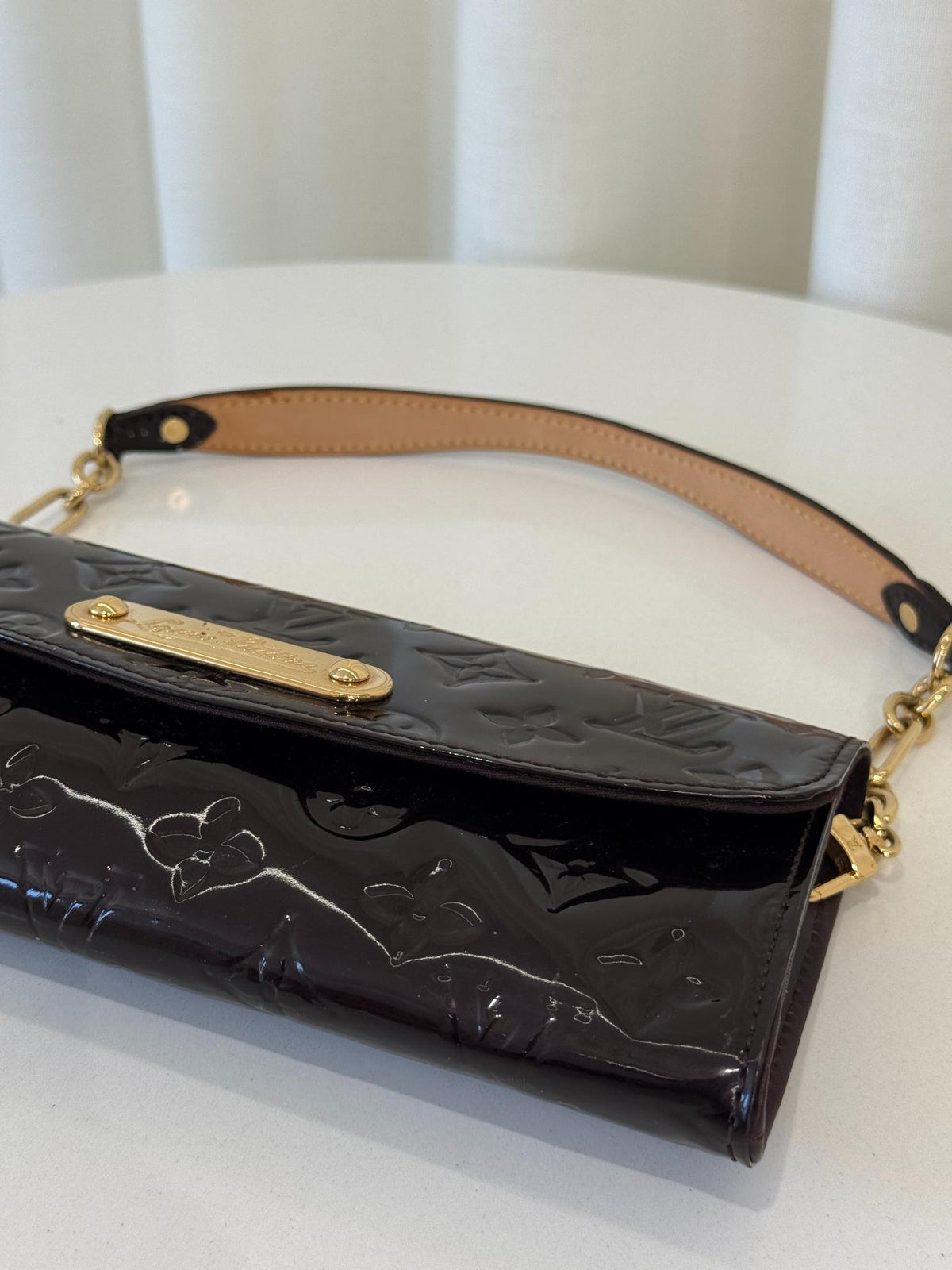 Louis Vuitton Amarante Monogram Vernis Sunset Boulevard Pochette