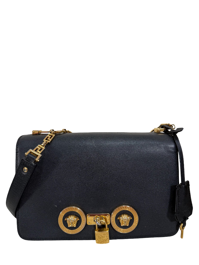 Versace La Medusa Tribute Small Leather Crossbody Bag