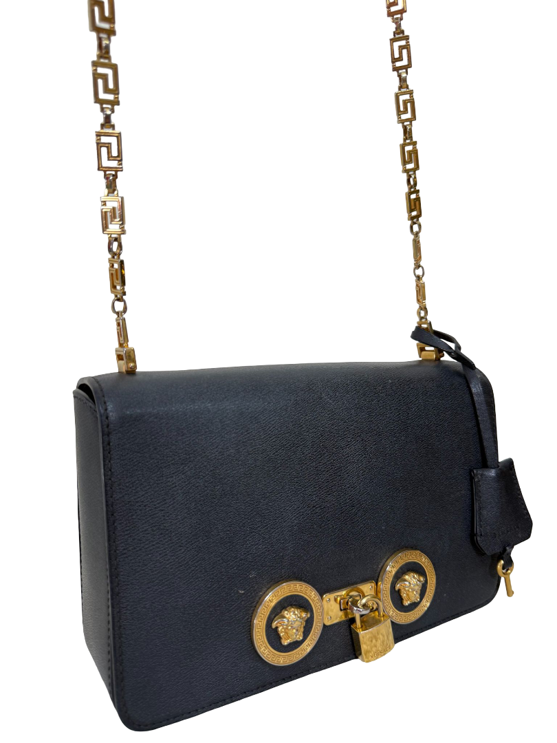 Versace La Medusa Tribute Small Leather Crossbody Bag