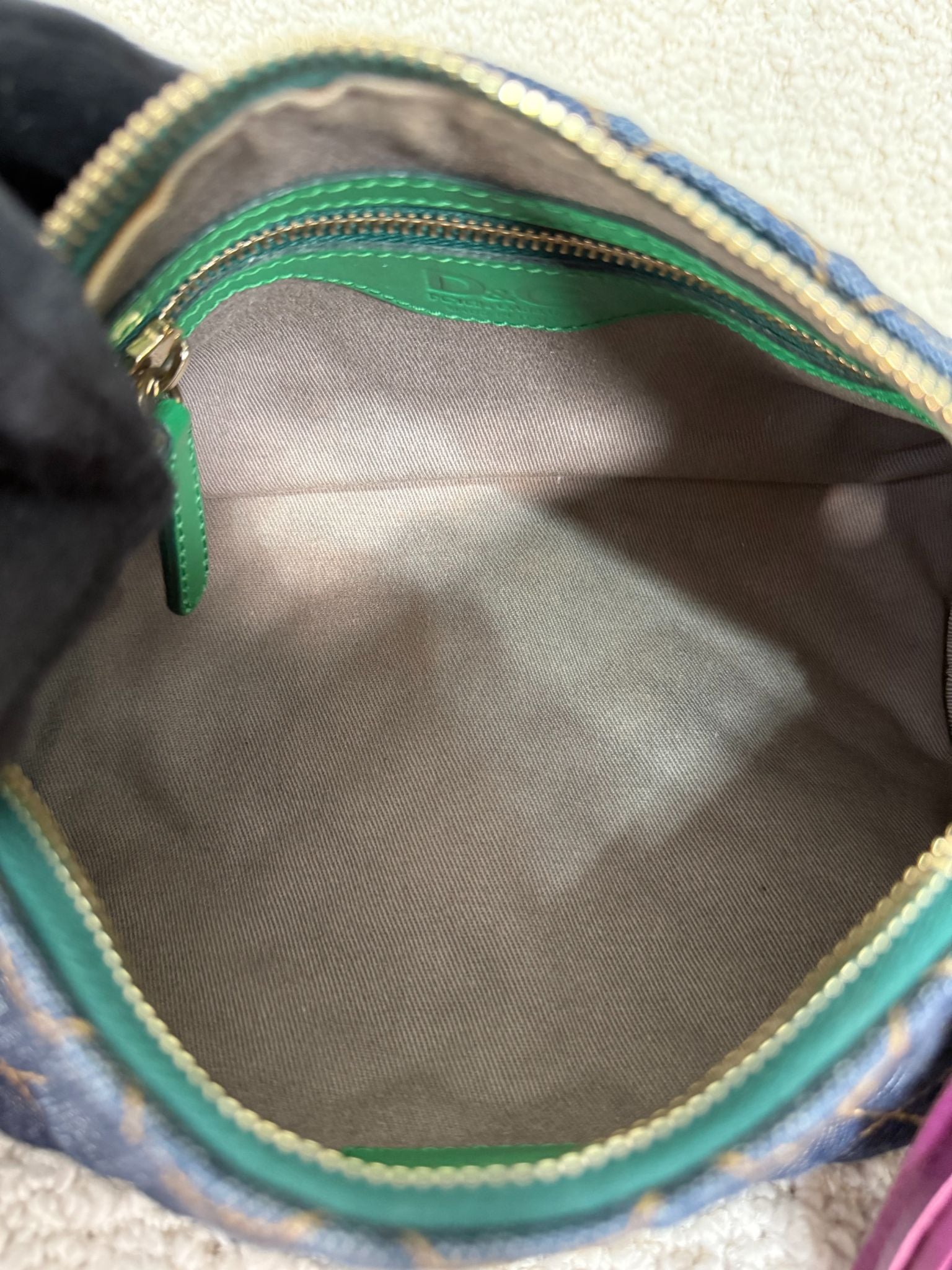 Dolce Gabbana Denim and Leather Lily Glam Shoulder Bag