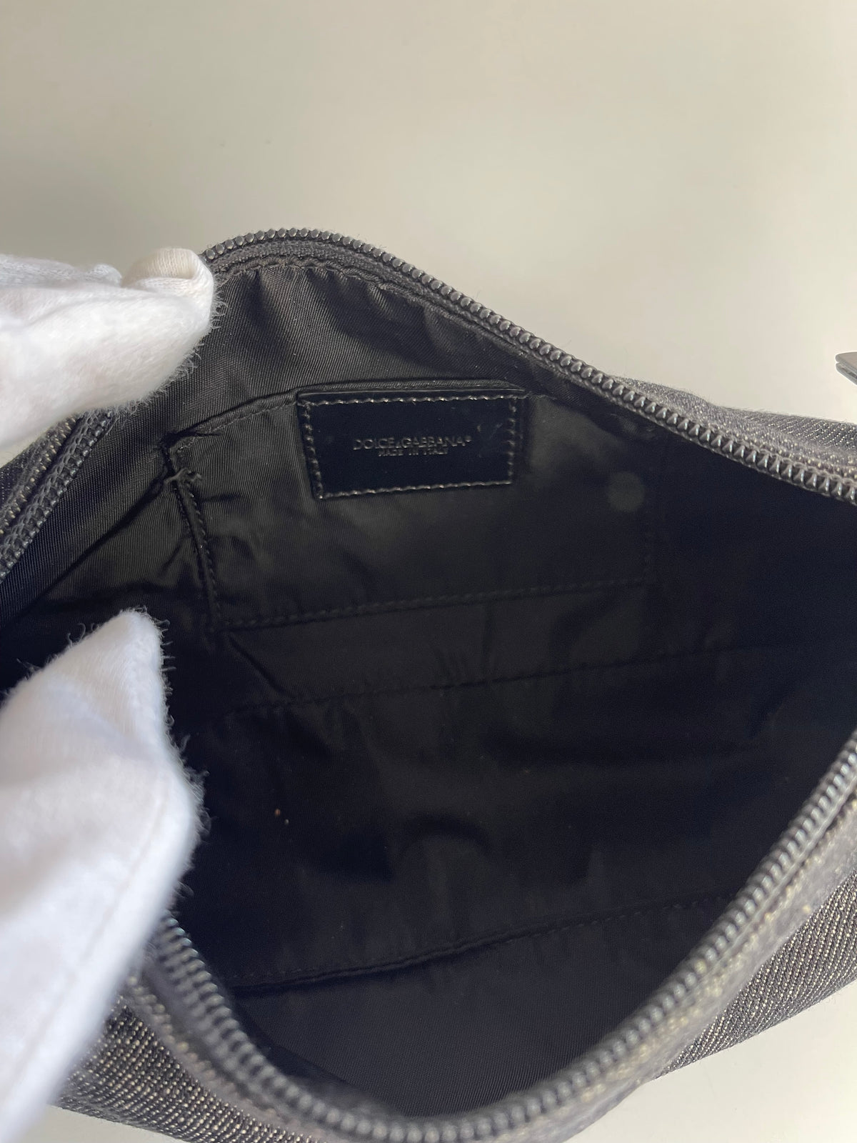 Dolce & Gabbana Black Denim Pochette