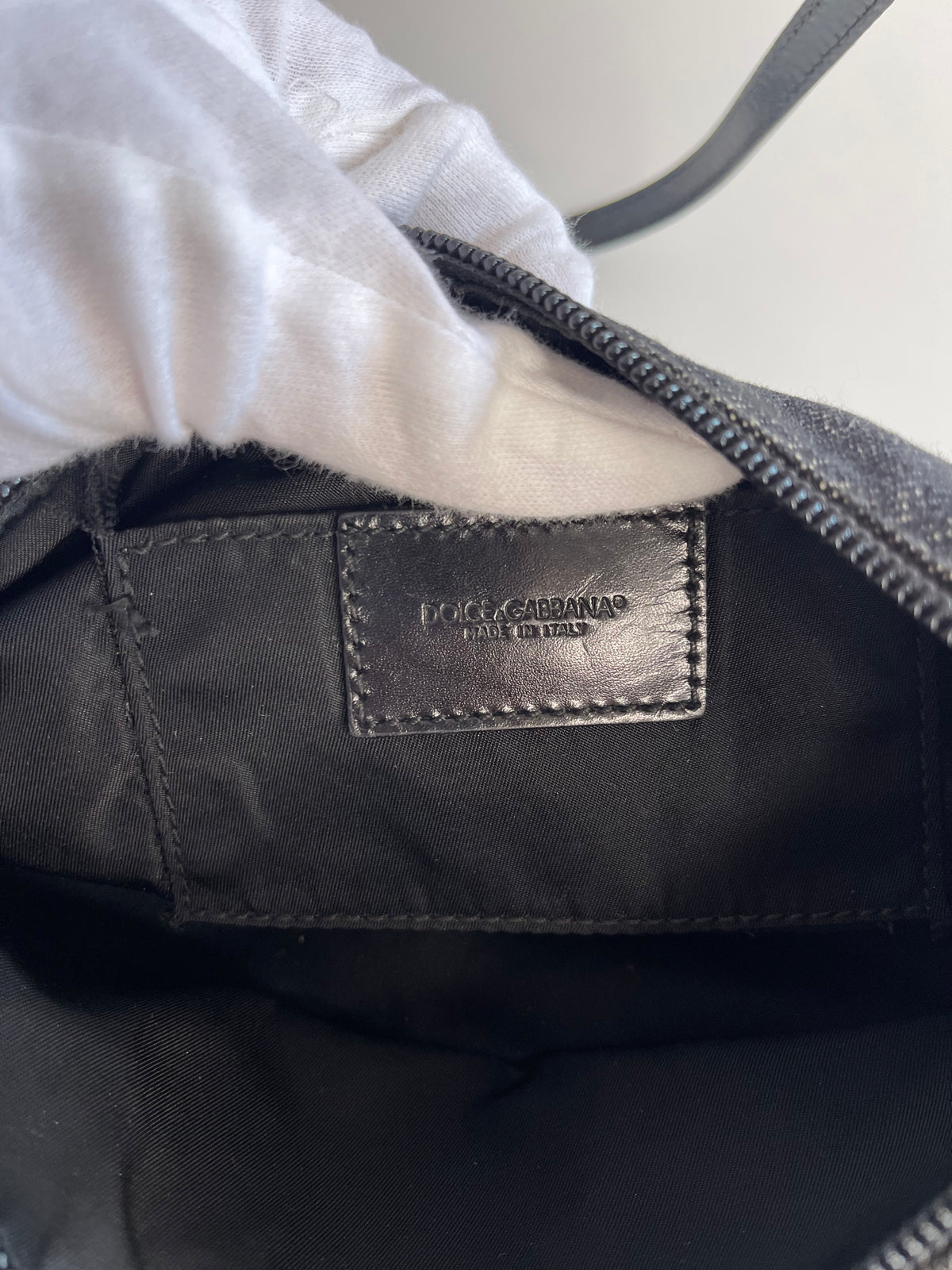 Dolce & Gabbana Black Denim Pochette