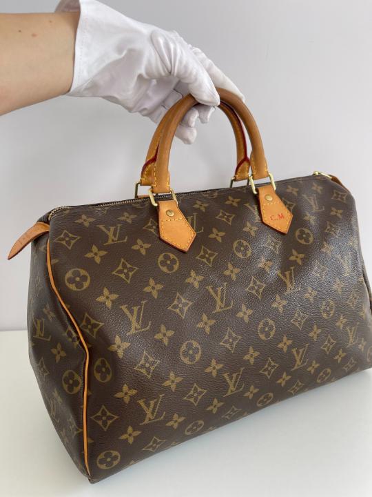 Louis Vuitton Speedy 35 Monogram Canvas C.M Initials