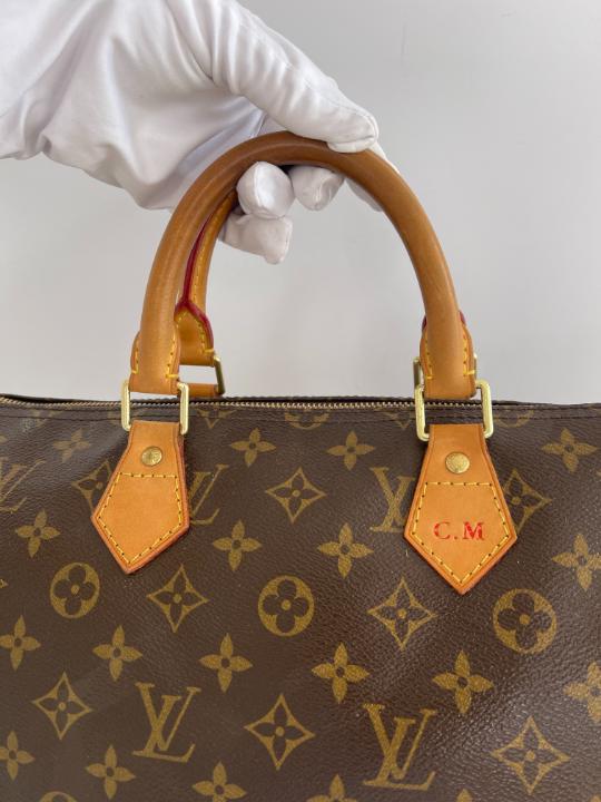 Louis Vuitton Speedy 35 Monogram Canvas C.M Initials