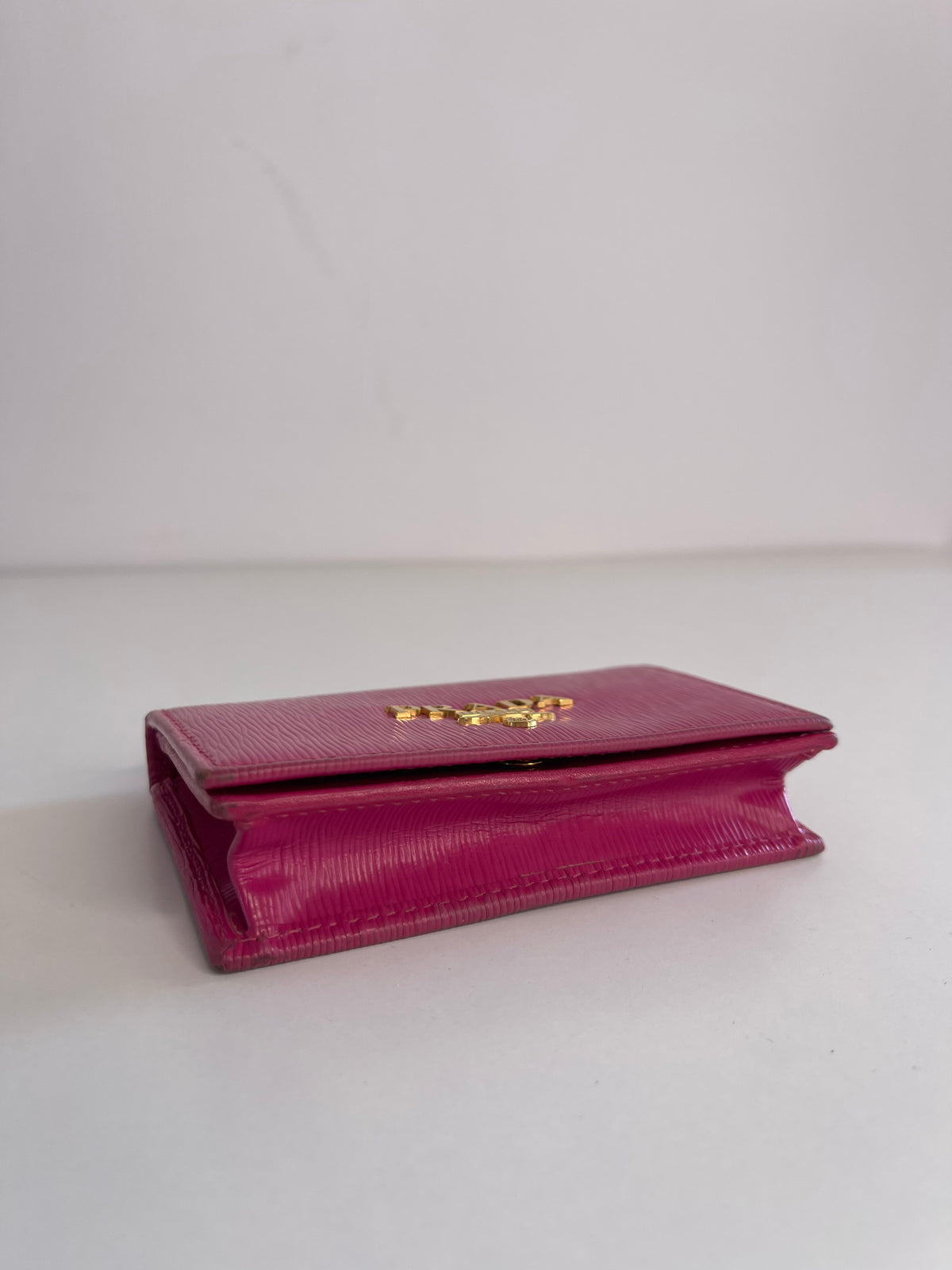 Prada Peonia Vitello Move Leather Card Holder
