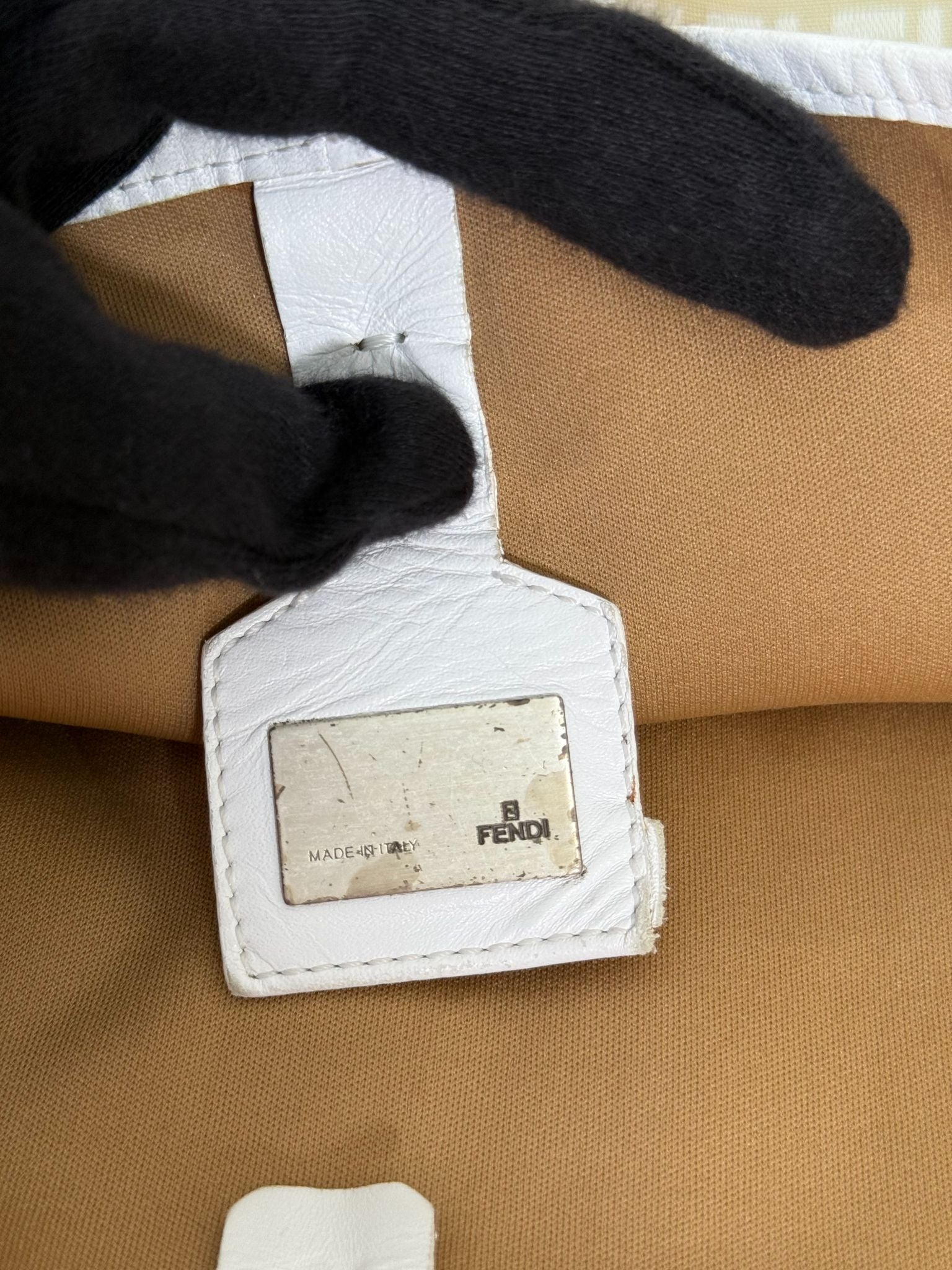 Fendi White Zucca Print Coated Canvas Medium Roll Tote Bag