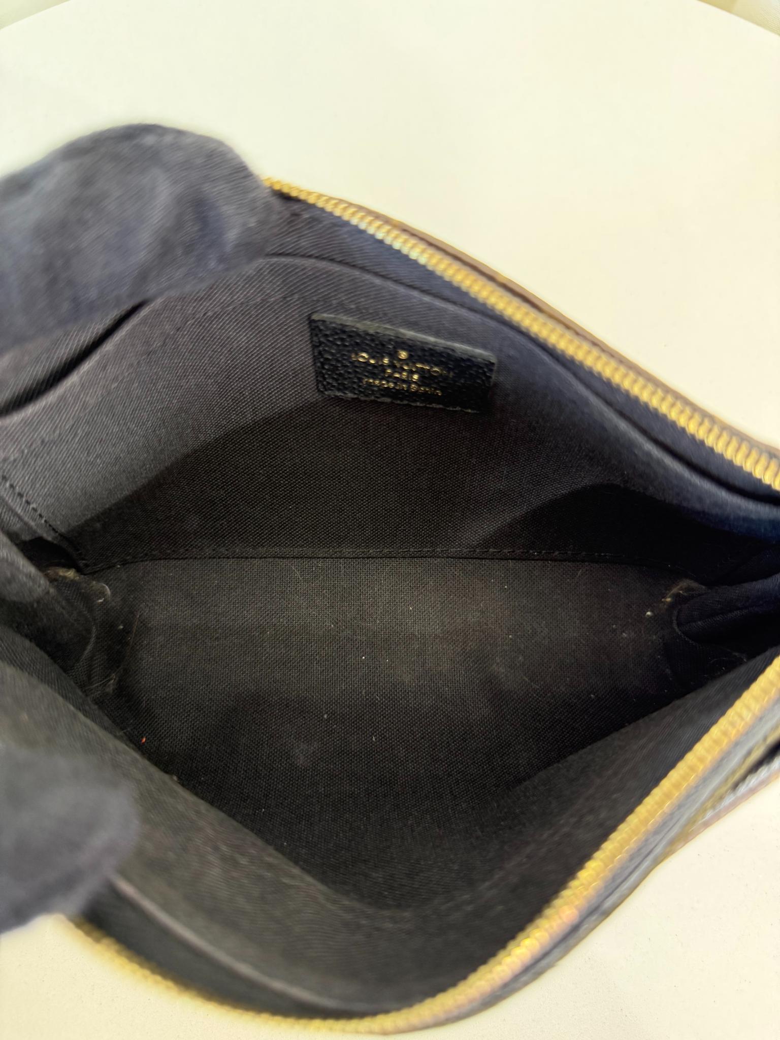 Louis Vuitton Monogram Pallas Clutch Black