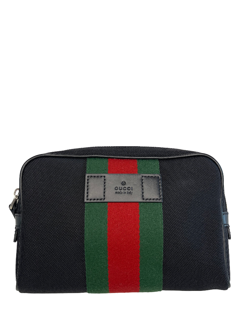 Gucci Web Monogram Canvas Slim Belt Bag