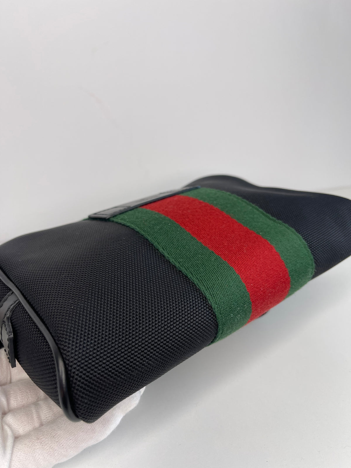 Gucci Web Monogram Canvas Slim Belt Bag
