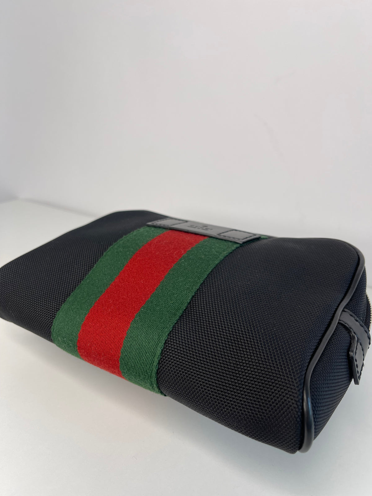 Gucci Web Monogram Canvas Slim Belt Bag