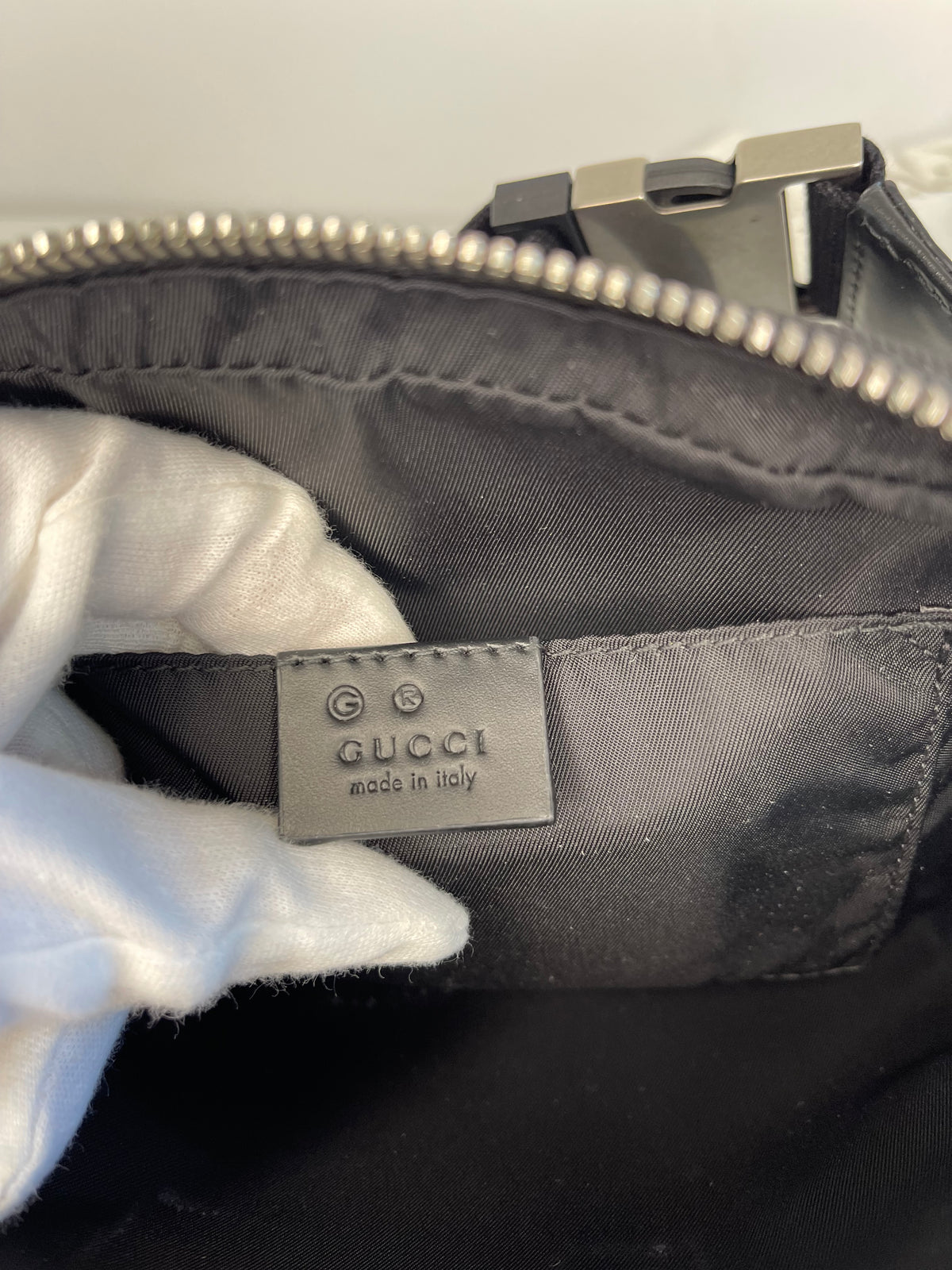 Gucci Web Monogram Canvas Slim Belt Bag