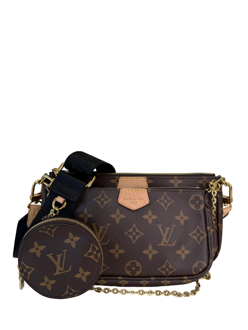 Louis Vuitton Multi Pochette Accessoires Black Strap Monogram Canvas