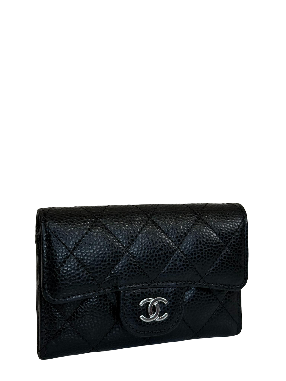 Chanel Classic Caviar Leather Flap Card Holder
