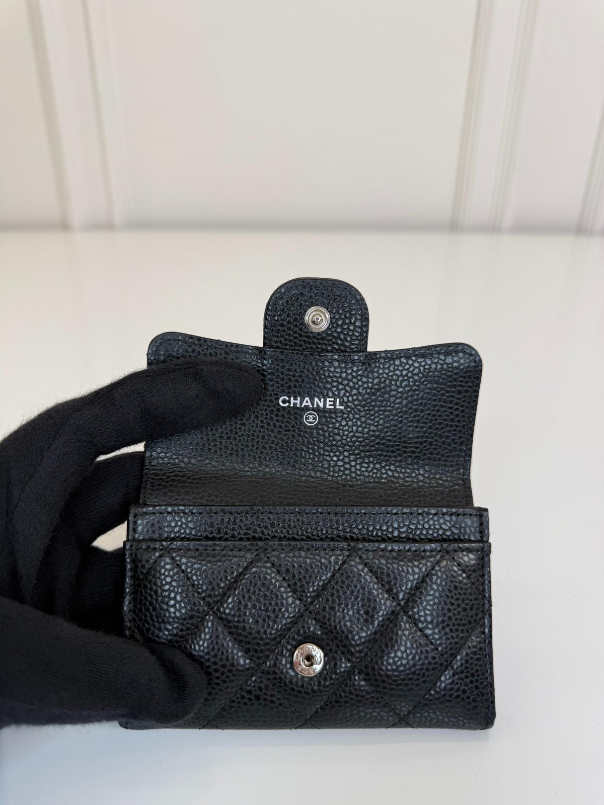 Chanel Classic Caviar Leather Flap Card Holder