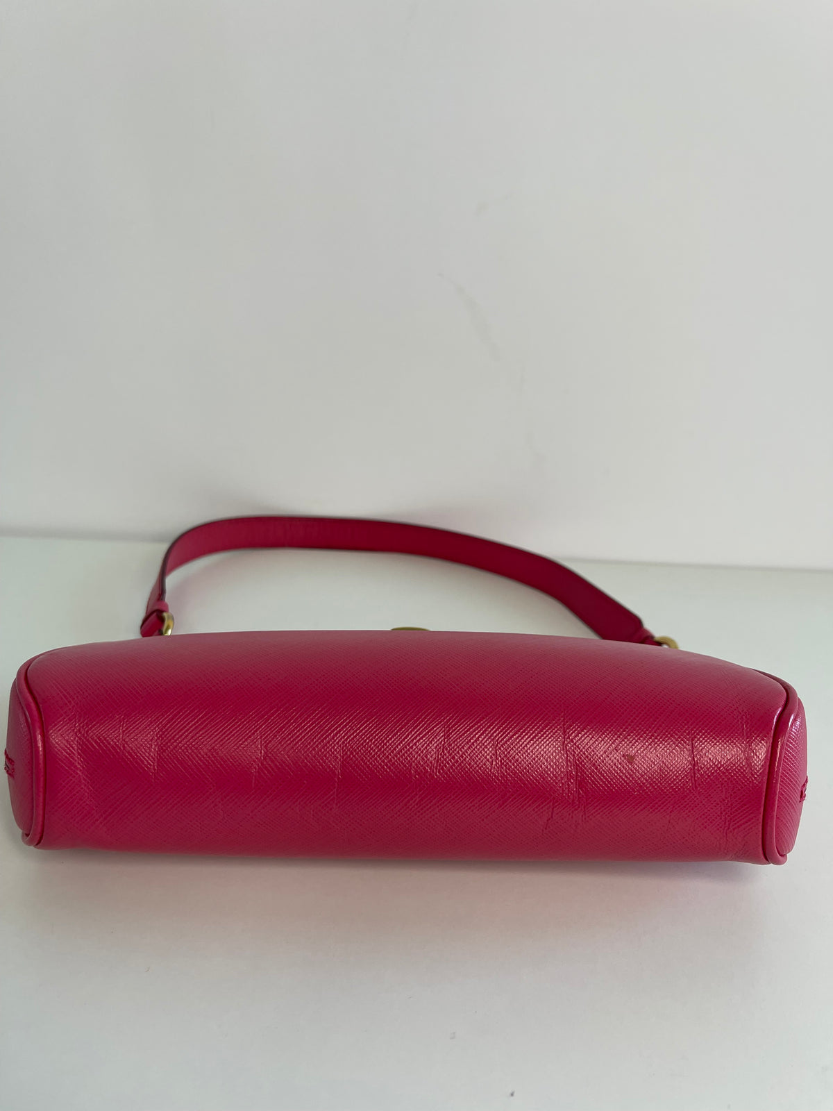 Salvatore Ferragamo Gancini Pink Leather Pochette