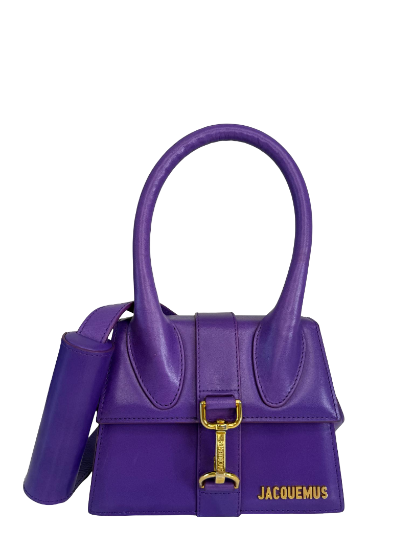 Jacquemus Le Chiquito Montagne Purple Leather Handbag