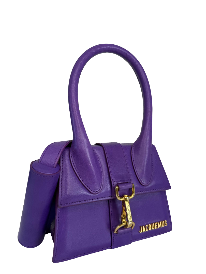 Jacquemus Le Chiquito Montagne Purple Leather Handbag