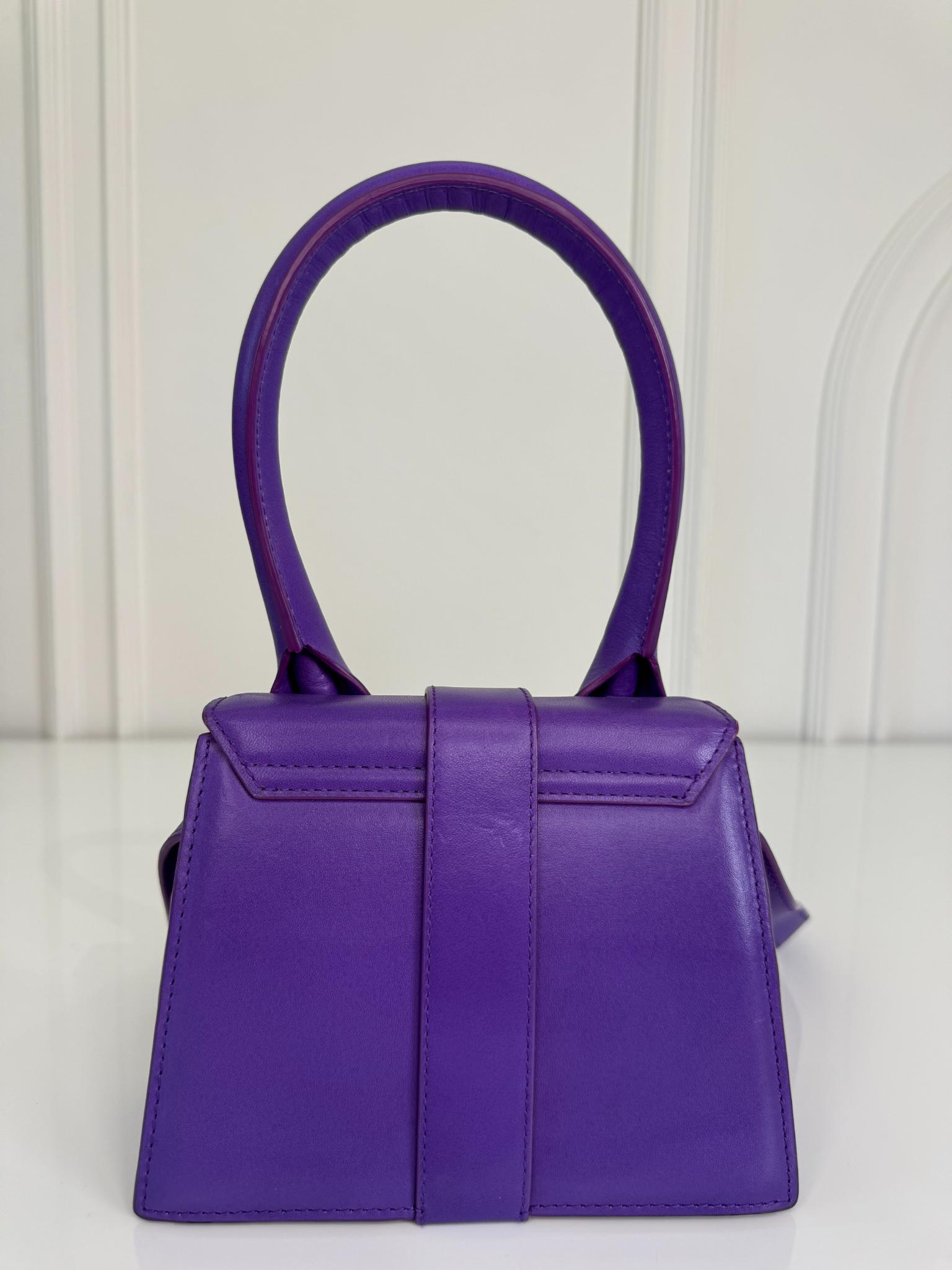 Jacquemus Le Chiquito Montagne Purple Leather Handbag