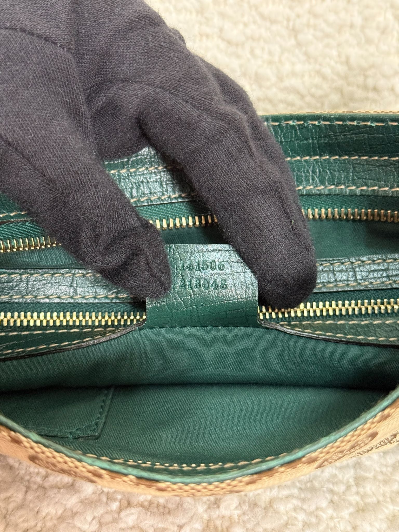 Gucci GG Canvas Horsebit Crossbody Bag Green