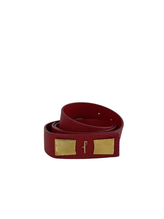 Salvatore Ferragamo Red Leather Belt