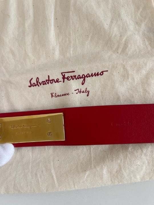 Salvatore Ferragamo Red Leather Belt