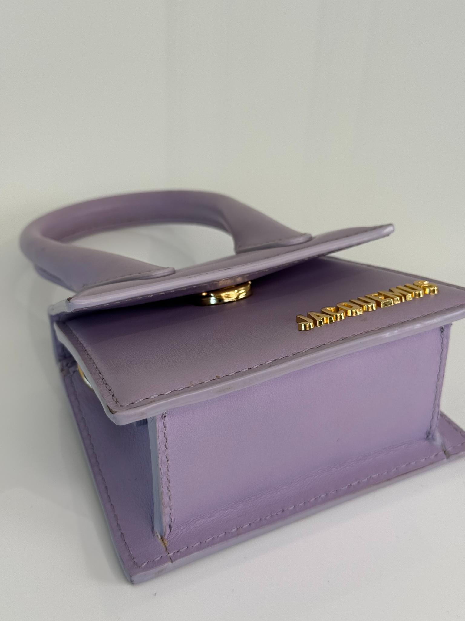 Jacquemus Le Chiquito Mini Lilac Leather Handbag
