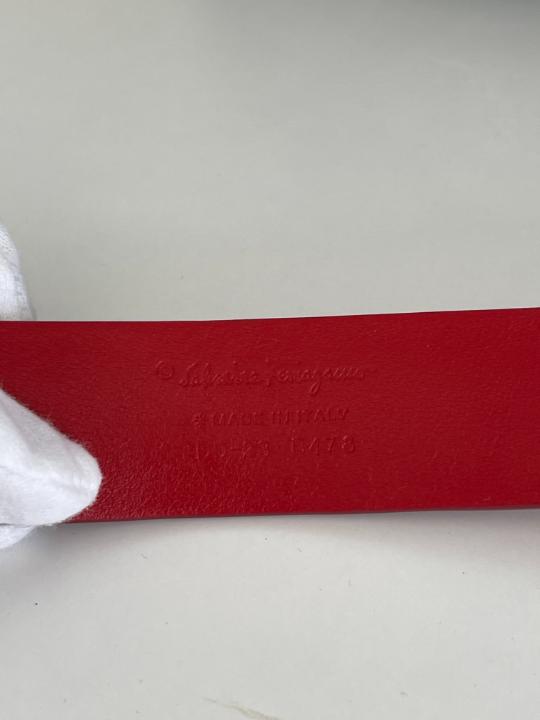 Salvatore Ferragamo Red Leather Belt