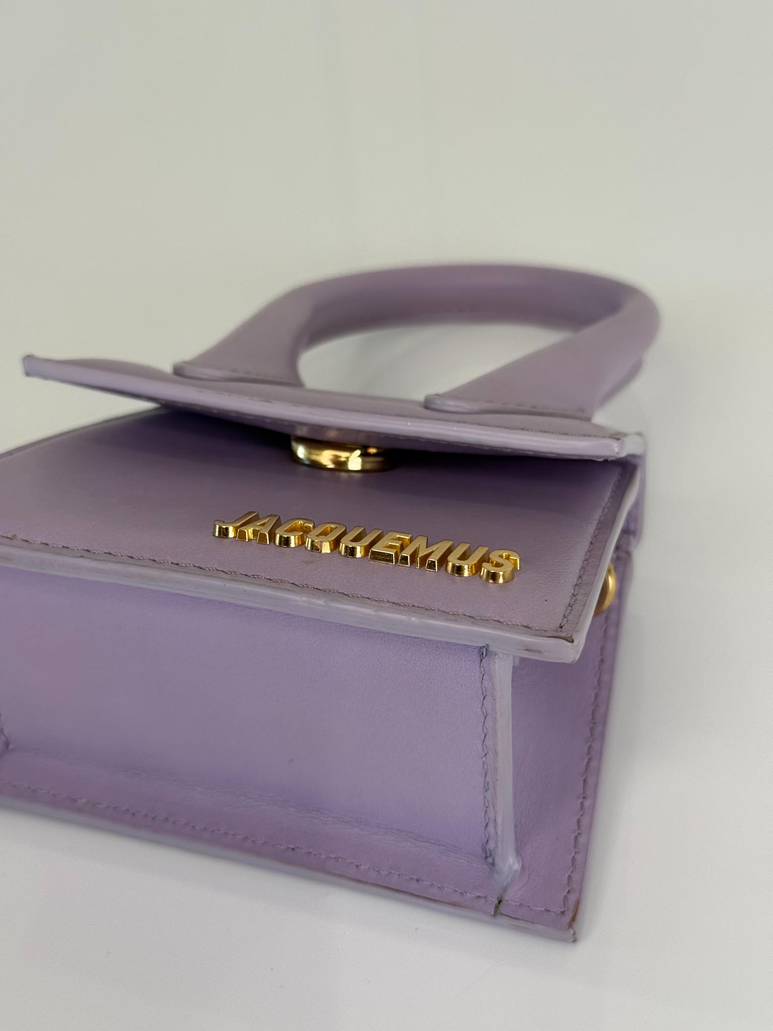 Jacquemus Le Chiquito Mini Lilac Leather Handbag