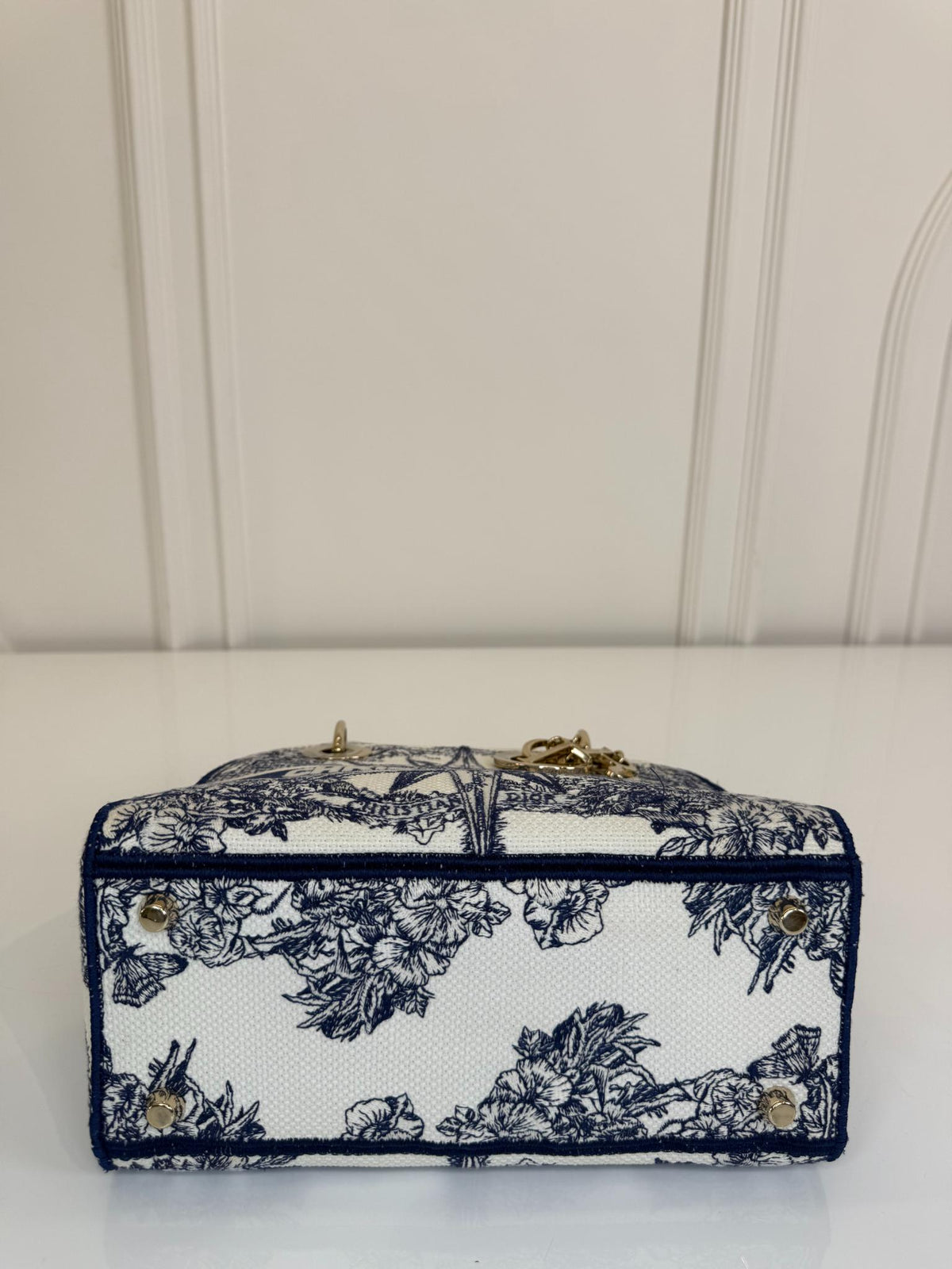 Christian Dior Medium Lady D-Lite Blue Rêve d'Infini Reverse Embroidered