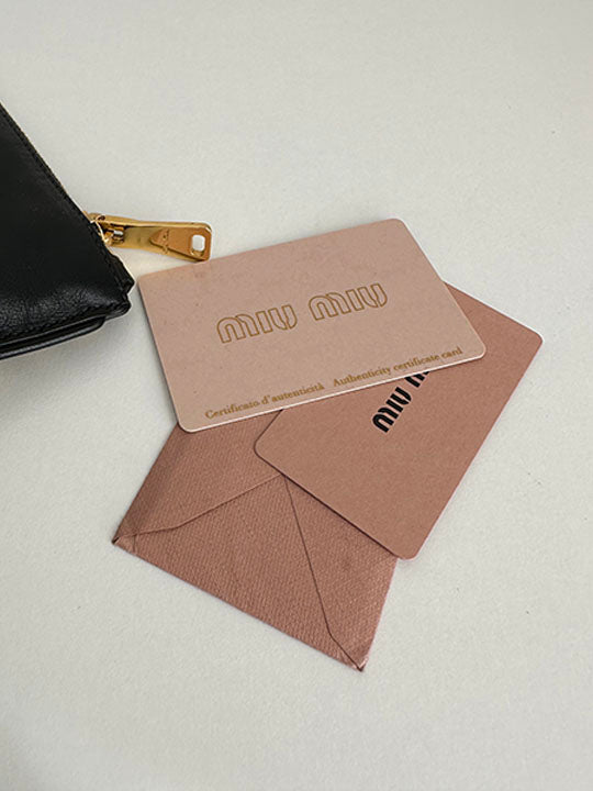 Miu Miu Black Leather Studded Clutch