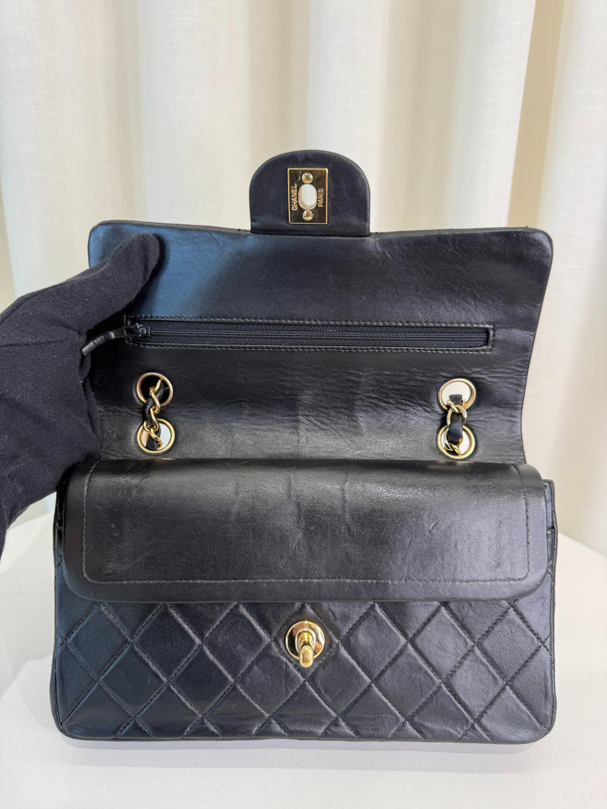 Chanel Classic Double Flap Small Black Lambskin Gold Hardware