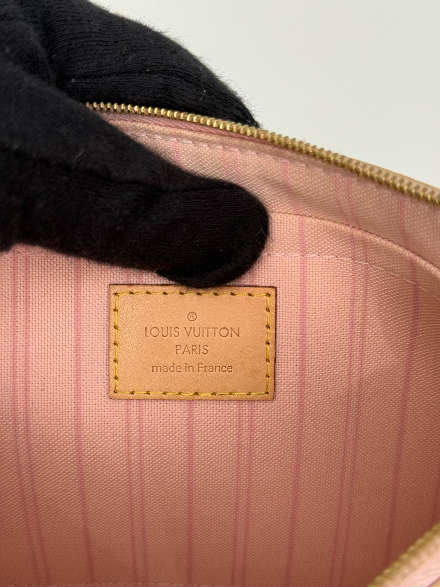 Louis Vuitton Neverfull Pochette Damier Azur Canvas