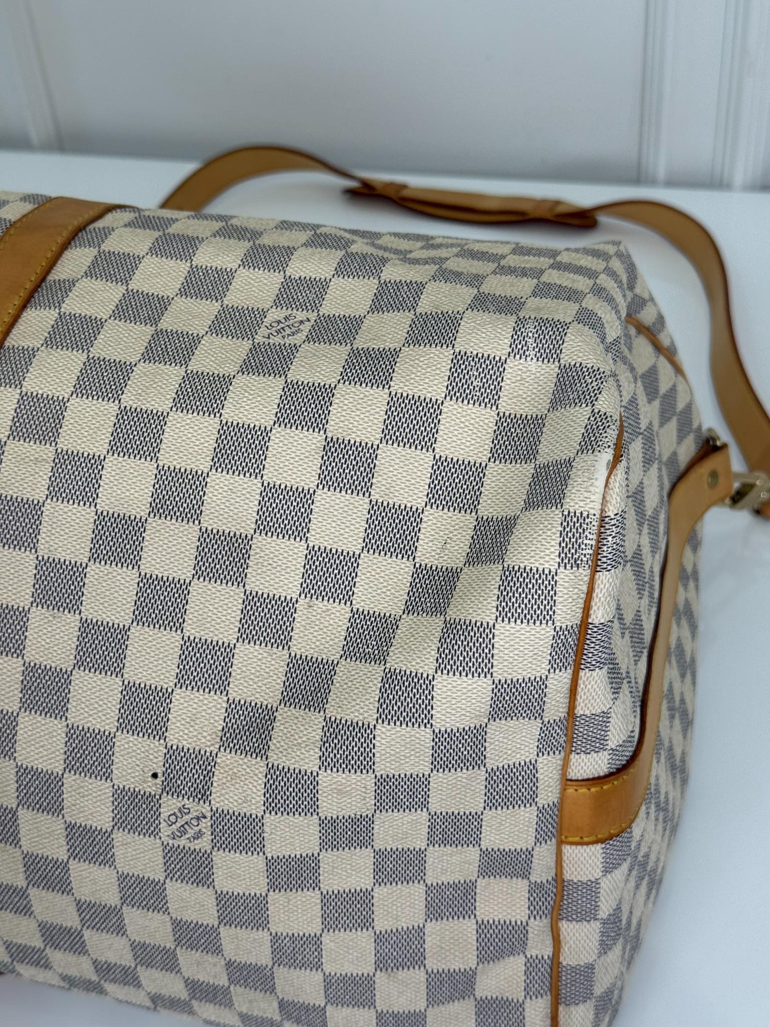 Louis Vuitton Keepall Bandoulière 55 Damier Azur Canvas