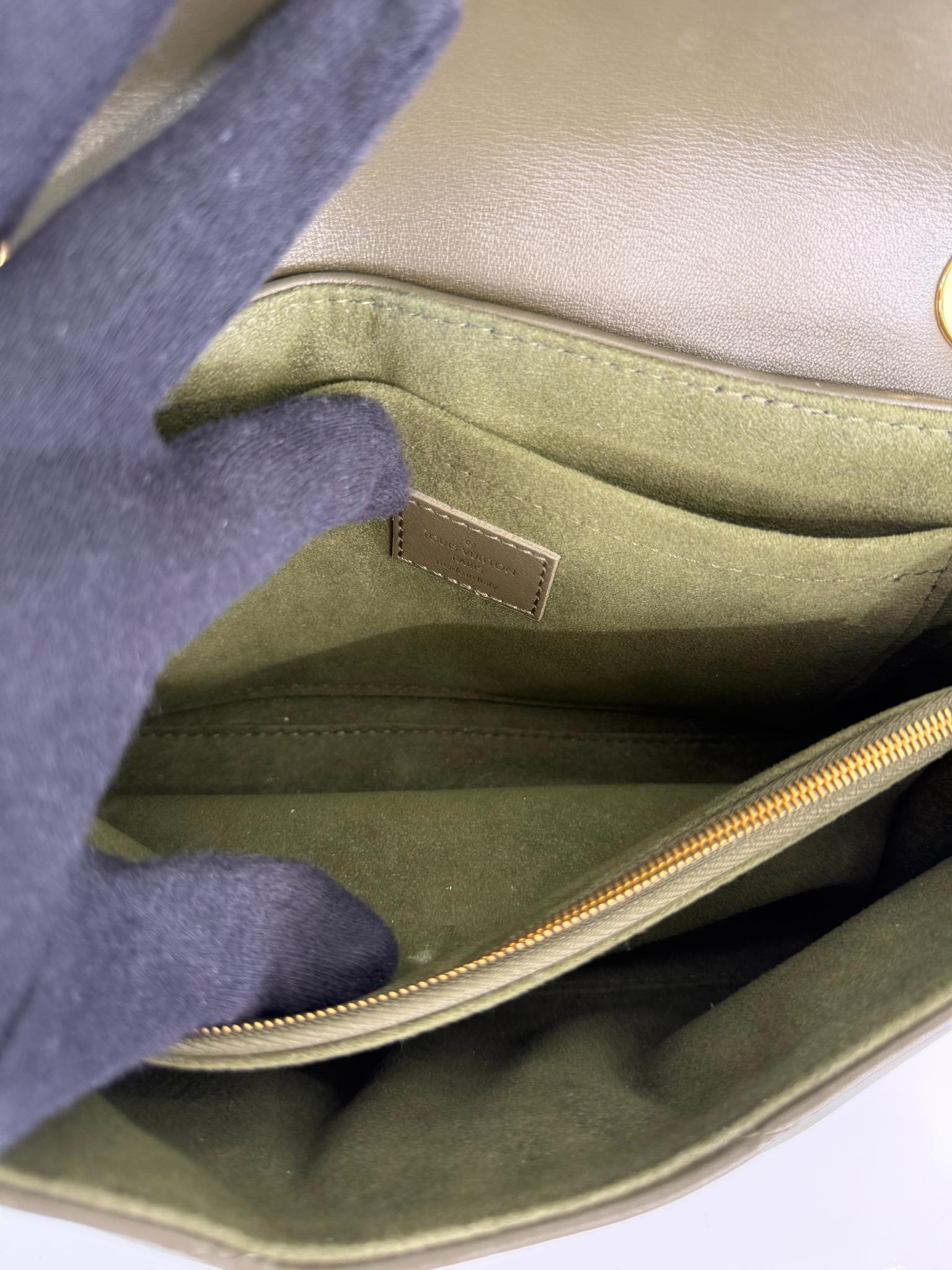 Louis Vuitton New Wave Smooth Cow Leather Khaki Green