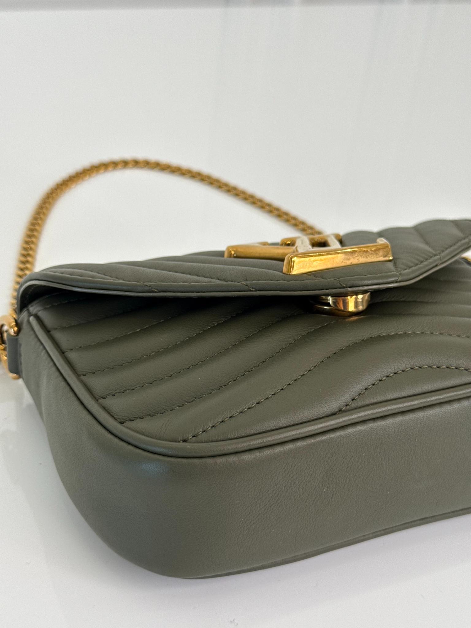 Louis Vuitton New Wave Multi Pochette Quilted Khaki Calfskin
